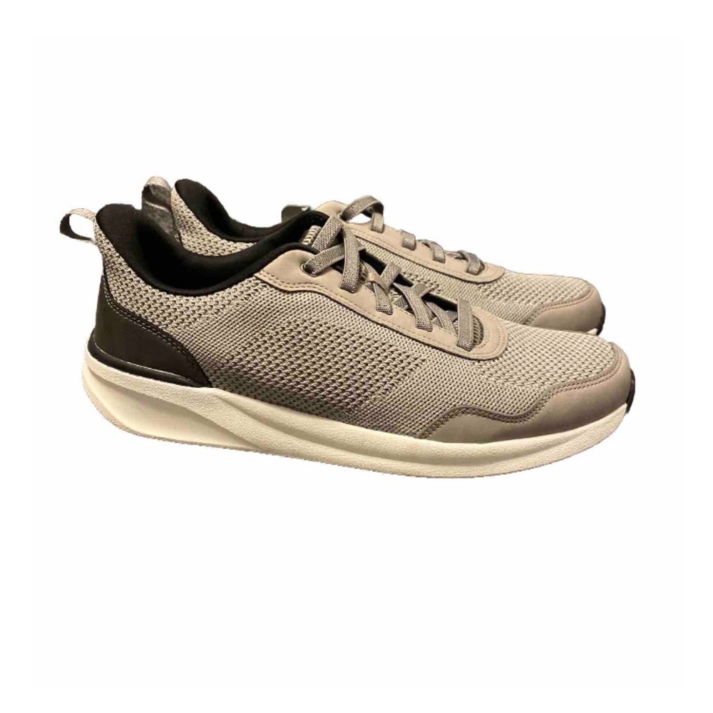 Mens‎ Gray and Black Low-Top Sneakers with Cushioned Sole George 10.5